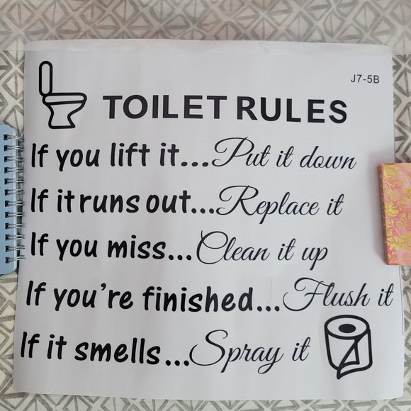 Bathroom "toilet tank" Sticker - Picture 2 of 2